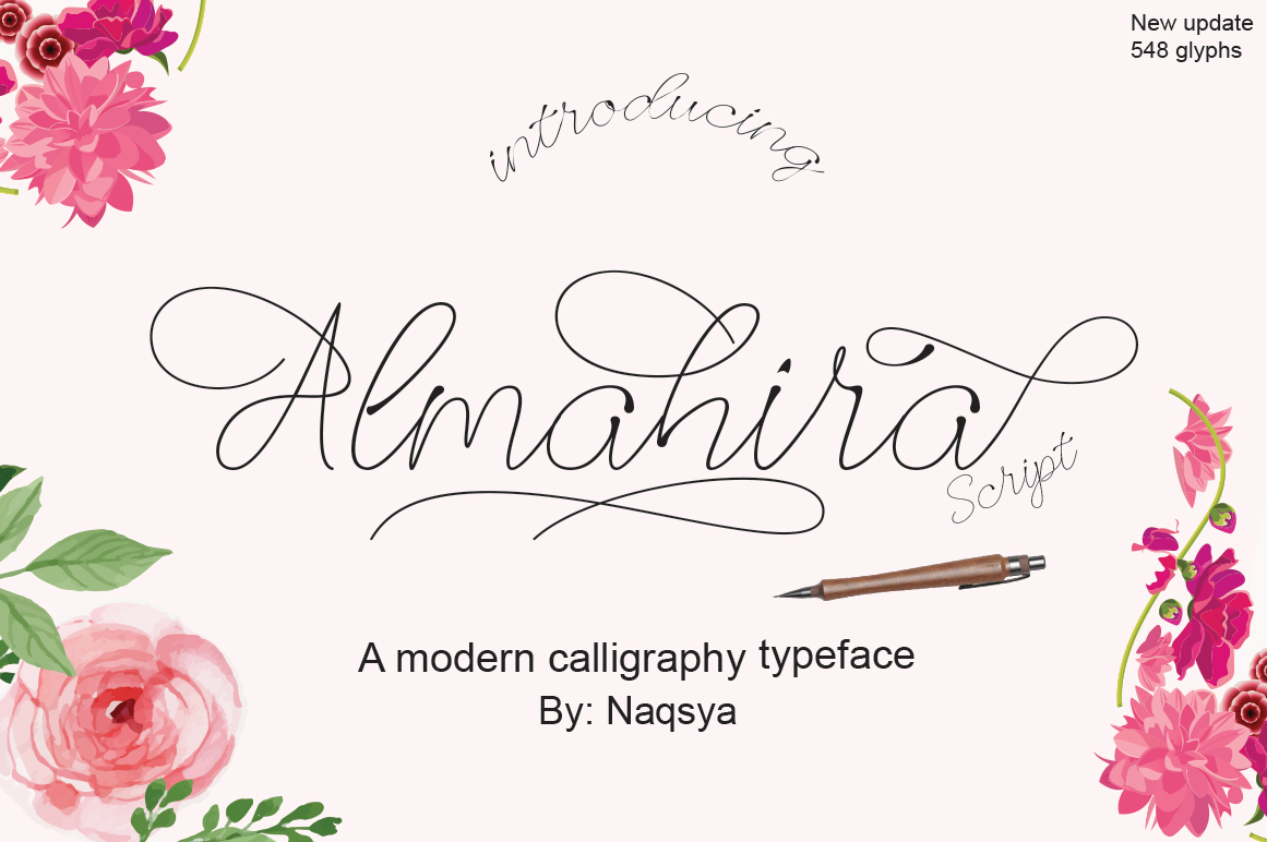 Almahira: A Handwritten Font for Elegant Design